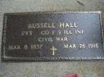Picture 2 of 2 Russell Hall Civil War Veteran Co E 9th Reg III M.T.D. INF March 8, 1837- March 26, 1916